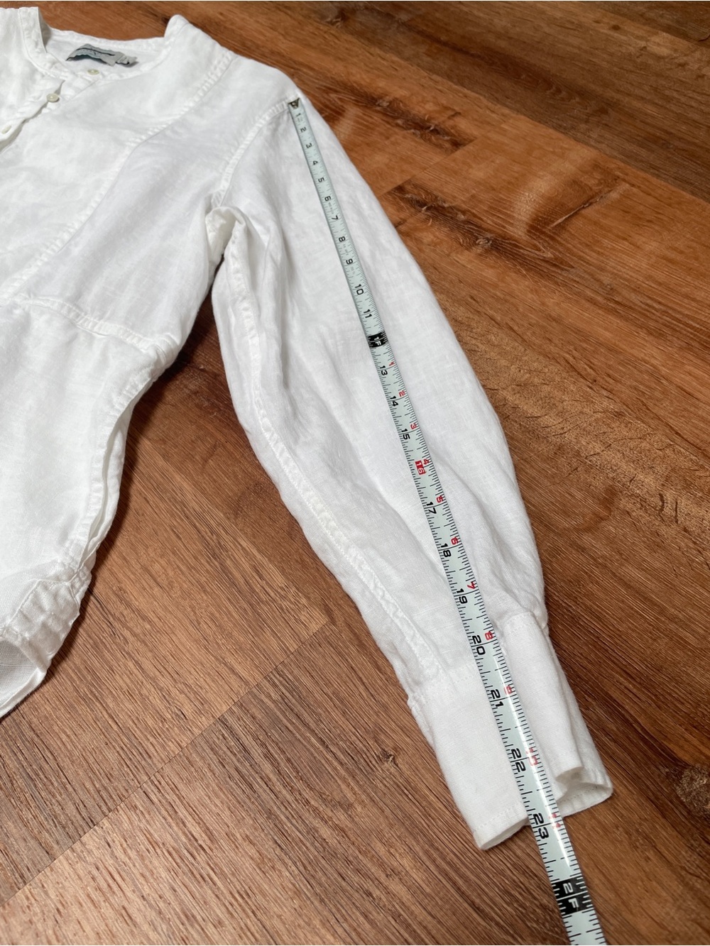Guideboat Co. Womens Linen Tunic Blouse Top Large White Coastal‎ Beachy Pockets - Picture 11 of 11